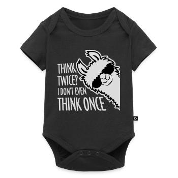 Think Twice? I Don't Even Think Once Lustig Spruch - Baby Premium short-sleeve bodysuit - black - Front