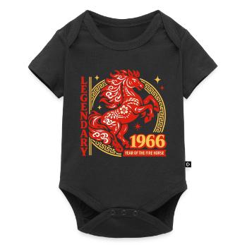 1966 Fire Horse Legend 60th Birthday Gift - Baby Premium short-sleeve bodysuit - black - Front