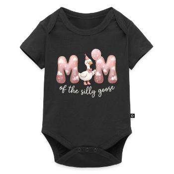 Maman de l’Oie Folle - Body à manches courtes Premium Bébé - noir - Devant