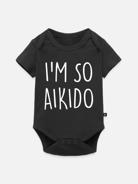 Aikido - Baby Premium Kurzarmbody - Schwarz