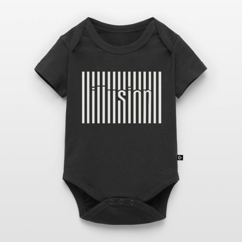 Barcode Illusion Baby Premium short-sleeve bodysuit