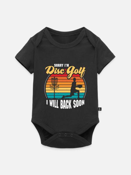 Disc Golf Geschenke Discgolf - Baby Premium Kurzarmbody - Schwarz
