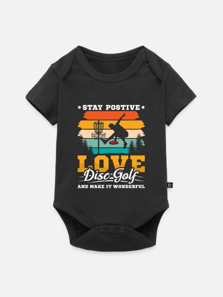 Disc Golf Geschenke Discgolf - Baby Premium Kurzarmbody - Schwarz