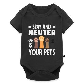 Spay and neuter your pet Adopt a - Baby Premium short-sleeve bodysuit - black - Front