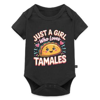Just a girl who loves tamales - Baby Premium short-sleeve bodysuit - black - Front