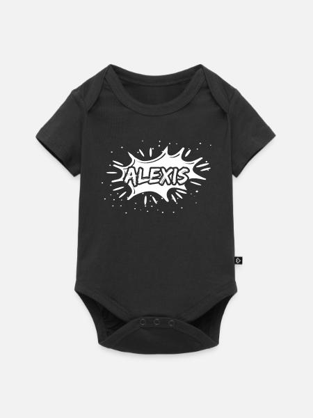 Geschenk Alexis - Baby Premium Kurzarmbody - Schwarz