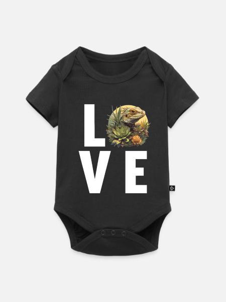 Eidechsen Eidechse - Baby Premium Kurzarmbody - Schwarz