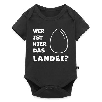 Das Landei - Fans de poulet - Coq - Coq - Bio - Body à manches courtes Premium Bébé - noir - Devant