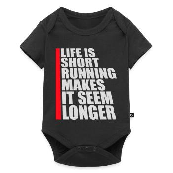 Life Is Short Running Makes It Seem Longer Funny - Baby Premium short-sleeve bodysuit - black - Front