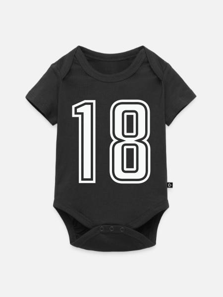 18 - Baby Premium Kurzarmbody - Schwarz