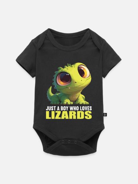 Eidechsen Eidechse - Baby Premium Kurzarmbody - Schwarz