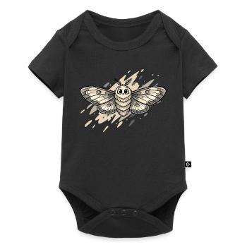 Illustration du papillon de nuit - Body à manches courtes Premium Bébé - noir - Devant
