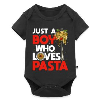 Just a boy who makes Italian pasta spaghetti - Baby Premium short-sleeve bodysuit - black - Front