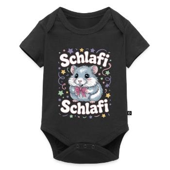 Schlafi Schlafi Hamster Design - Body à manches courtes Premium Bébé - noir - Devant