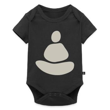 Méditation Zen Minimaliste - Body à manches courtes Premium Bébé - noir - Devant