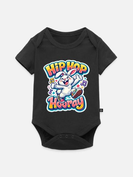 Hasenkinder - Baby Premium Kurzarmbody - Schwarz