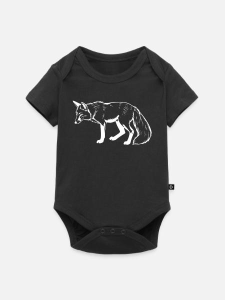 Fuchs - Baby Premium Kurzarmbody - Schwarz