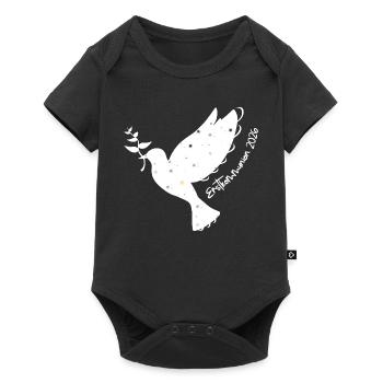 First Communion 2026 1st Holy Communion Dove - Baby Premium short-sleeve bodysuit - black - Front