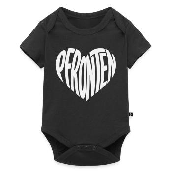 Pfronten Allgäu Heart Shape Typo - Baby Premium short-sleeve bodysuit - black - Front