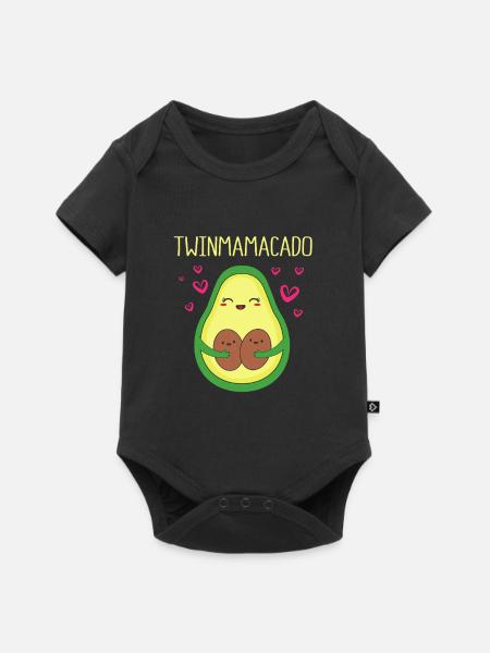 Zwilling Mutter Zwillinge Mama Geschenk - Baby Premium Kurzarmbody - Schwarz