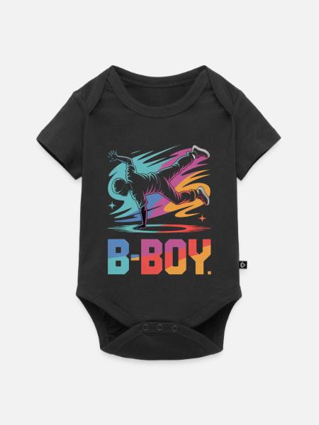 B-Boy Breakdance Streetstyle Breakdancer - Baby Premium Kurzarmbody - Schwarz
