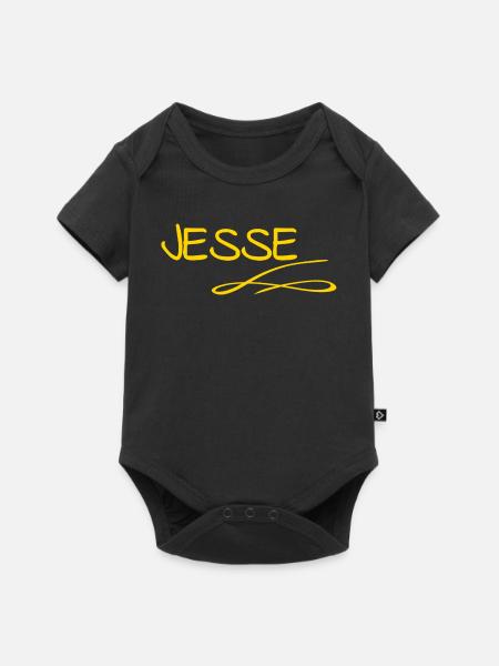 Jesse - Baby Premium Kurzarmbody - Schwarz