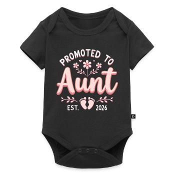 Aunt 2026 Aunt 2026 Promoted to Aunt 2026 - Baby Premium short-sleeve bodysuit - black - Front