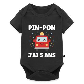 5 years - Baby Premium short-sleeve bodysuit - black - Front