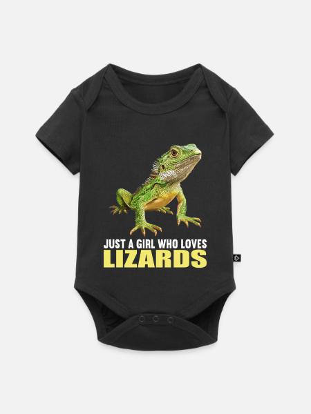 Eidechsen Eidechse - Baby Premium Kurzarmbody - Schwarz