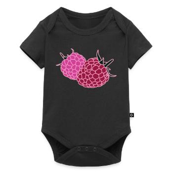 Raspberry Duo Pop Art - Baby Premium Kurzarmbody - Schwarz - Vorne
