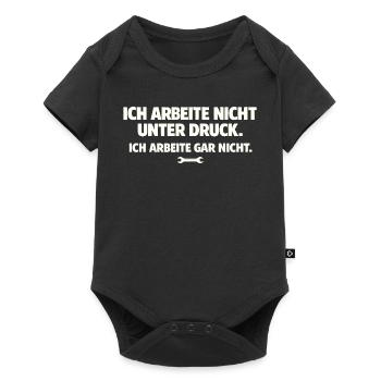 I don't work at all saying - Baby Premium short-sleeve bodysuit - black - Front