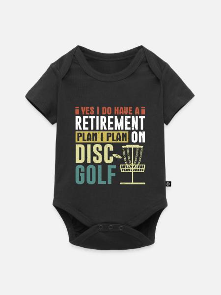 Disc Golf Geschenke Discgolf - Baby Premium Kurzarmbody - Schwarz