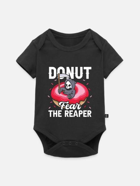 Donut Fastfood - Baby Premium Kurzarmbody - Schwarz