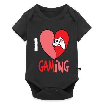 I LOVE GAMING - Baby Premium Kurzarmbody - Schwarz - Vorne