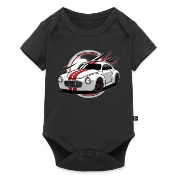 Racing classic with red stripes - Baby Premium short-sleeve bodysuit - black - Front