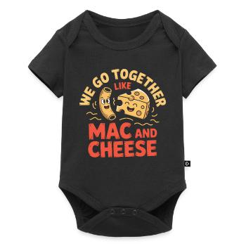 Mac and Cheese Best Friends Paar Design - Baby Premium Kurzarmbody - Schwarz - Vorne