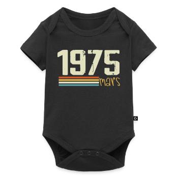 Vintage March 1975 - Baby Premium short-sleeve bodysuit - black - Front