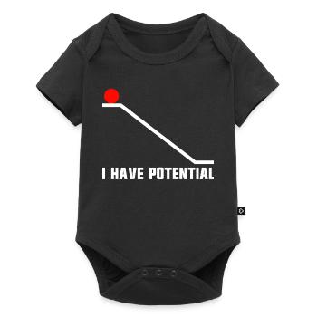 Blague de physique pour hommes, science drôle, I h - Body à manches courtes Premium Bébé - noir - Devant