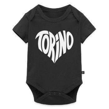 Turin, Torino Heart Design - Body à manches courtes Premium Bébé - noir - Devant