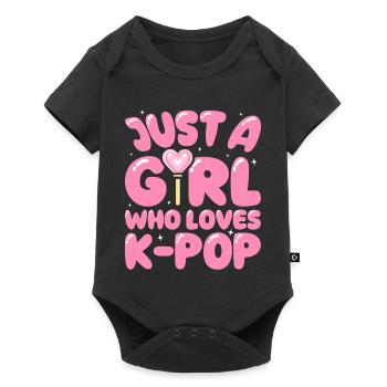 Nur Ein Mädchen, Das K-pop-musik-fan-design Liebt - Baby Premium Kurzarmbody - Schwarz - Vorne