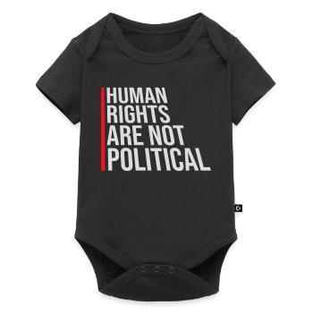 Human Rights Are Not Political Menschenrechte Logo - Baby Premium short-sleeve bodysuit - black - Front