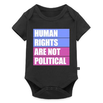 Les droits de l’homme ne sont pas politiques Logo Menschenrechte - Body à manches courtes Premium Bébé - noir - Devant