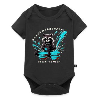 Glaze Anarchist Raccoon - Break the Mold - Baby Premium short-sleeve bodysuit - black - Front