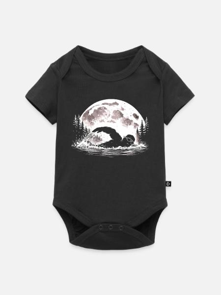 Bigfoot Schwimmer - Baby Premium Kurzarmbody - Schwarz