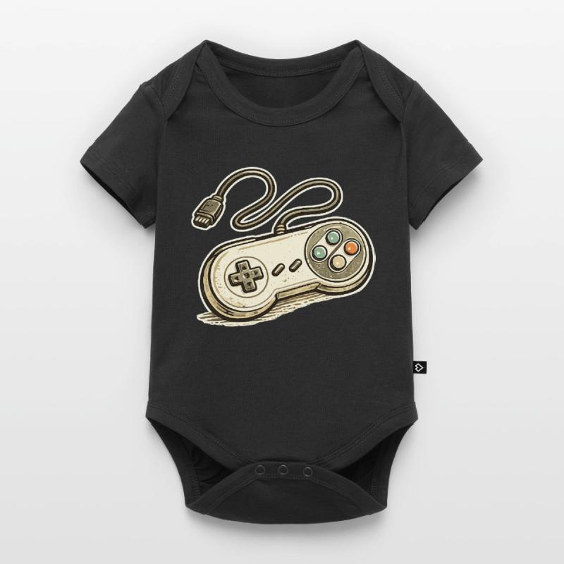 Retro Game Controller Graphics Baby Premium short-sleeve bodysuit