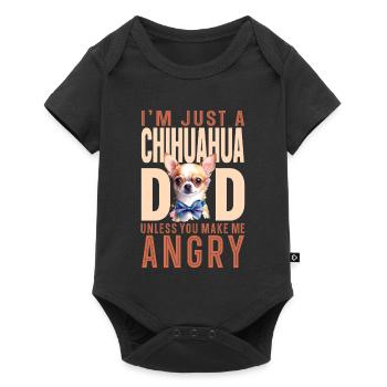 Chihuahua Chihuahueño Papa Je suis juste - Body à manches courtes Premium Bébé - noir - Devant