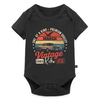 Birthday March 1983 Year Limited Edition 1983 - Baby Premium short-sleeve bodysuit - black - Front