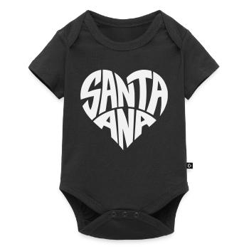 Santa Ana Heart Typo - Baby Premium short-sleeve bodysuit - black - Front