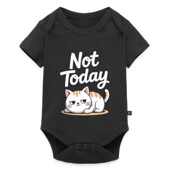 Chat dit pas aujourd’hui au bureau Chat à la maison Chat au bureau - Body à manches courtes Premium Bébé - noir - Devant
