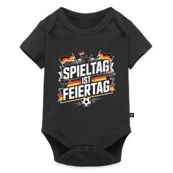 Le jour du match est un jour férié pour l’Allemagne - Body à manches courtes Premium Bébé - noir - Devant